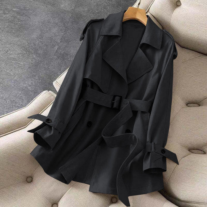 Skyla | Lapel Detail Trench Coat with Belt