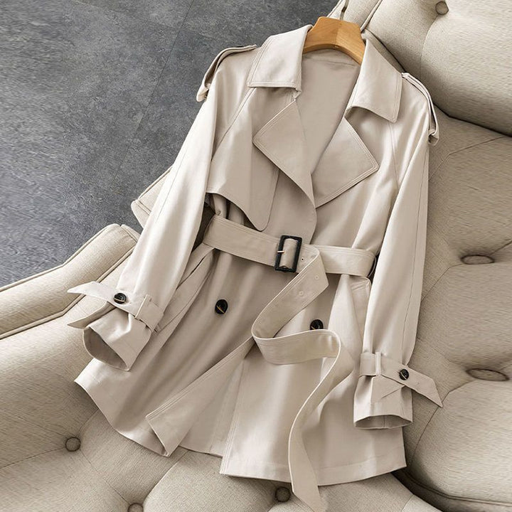 Skyla | Lapel Detail Trench Coat with Belt