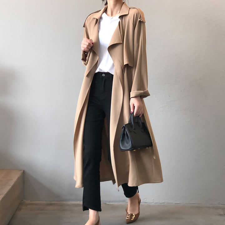 Lona | Extended Notched Lapel Trench Coat
