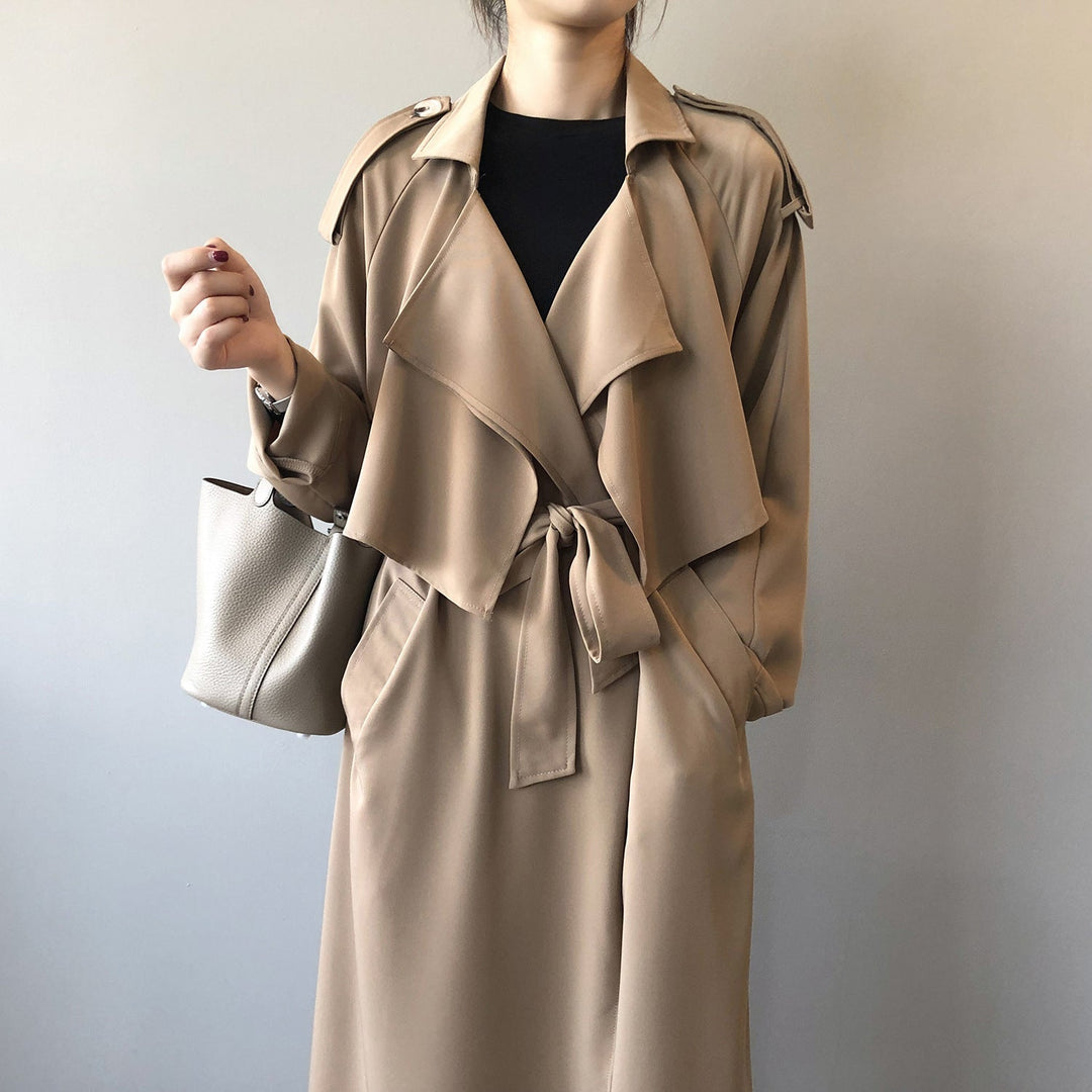 Lona | Extended Notched Lapel Trench Coat