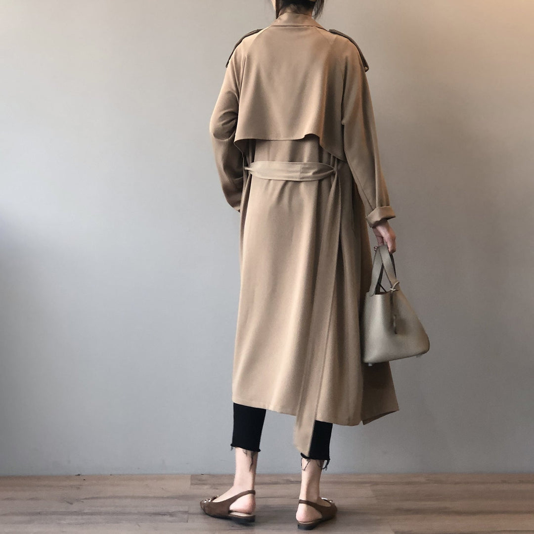 Lona | Extended Notched Lapel Trench Coat