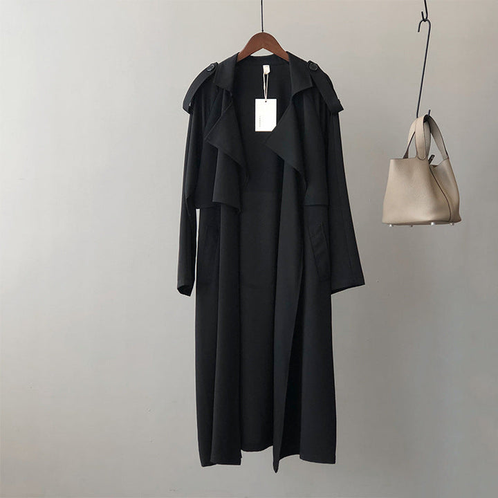 Lona | Extended Notched Lapel Trench Coat
