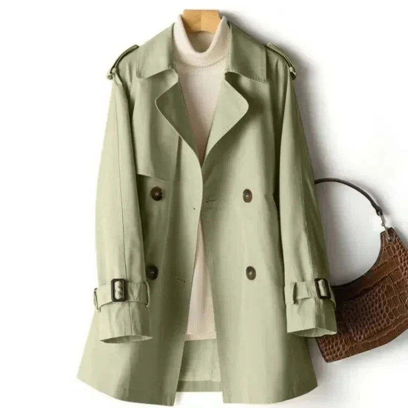 Keysha | Chic Double-Breasted Trench Coat