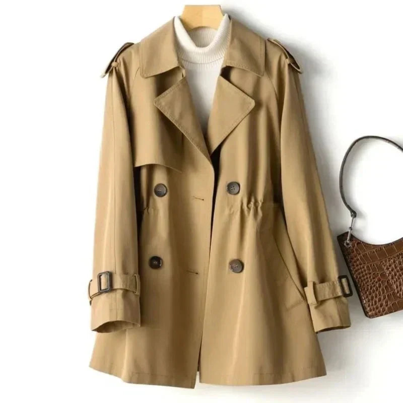 Keysha | Chic Double-Breasted Trench Coat