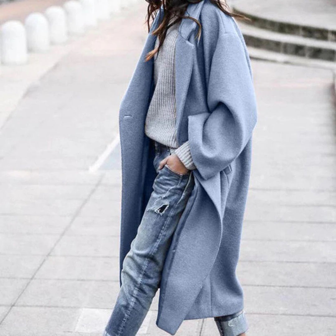 Fina | Stylish One-Button Winter Trench Coat