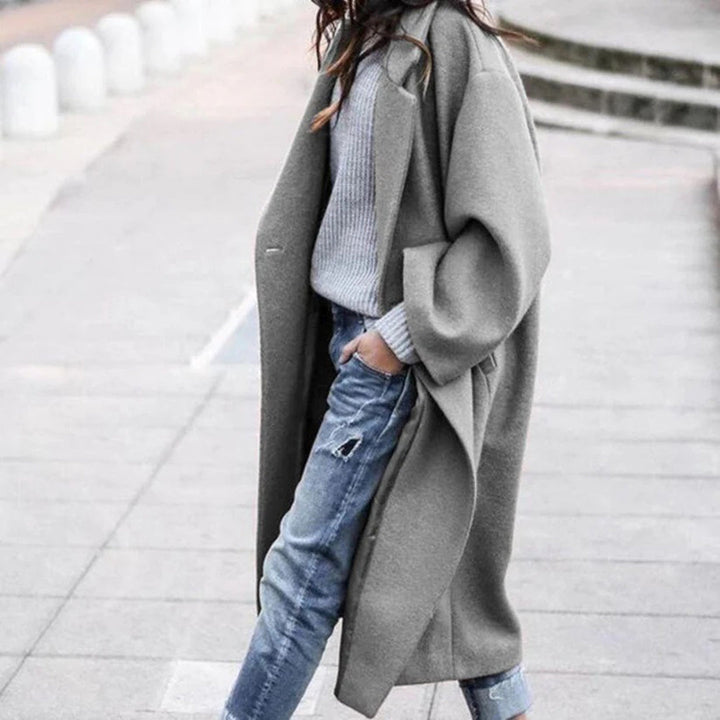 Fina | Stylish One-Button Winter Trench Coat