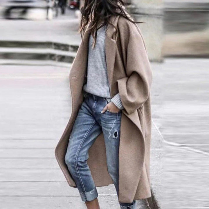 Fina | Stylish One-Button Winter Trench Coat