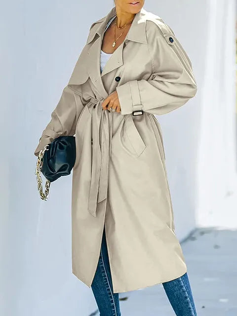 Ryanna | Double-Woven Long Trench Coat