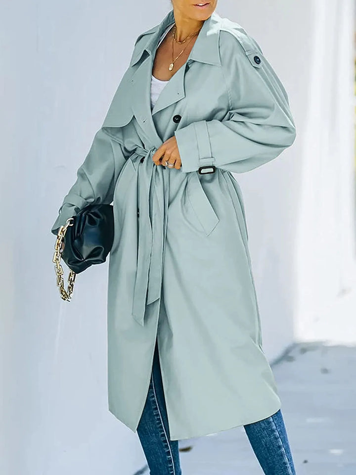 Ryanna | Double-Woven Long Trench Coat