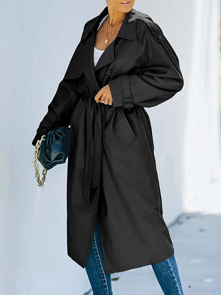 Ryanna | Double-Woven Long Trench Coat