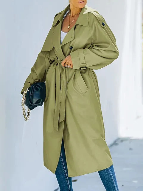 Ryanna | Double-Woven Long Trench Coat