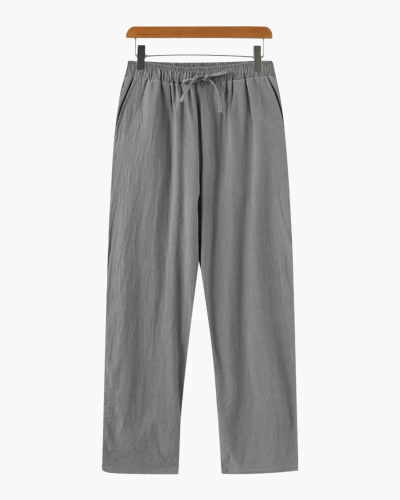Men's Wide-Leg Trousers High-Waisted Chic Casual Everyday Summer