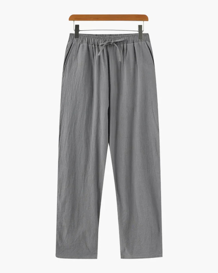 Men's Wide-Leg Trousers High-Waisted Chic Casual Everyday Summer