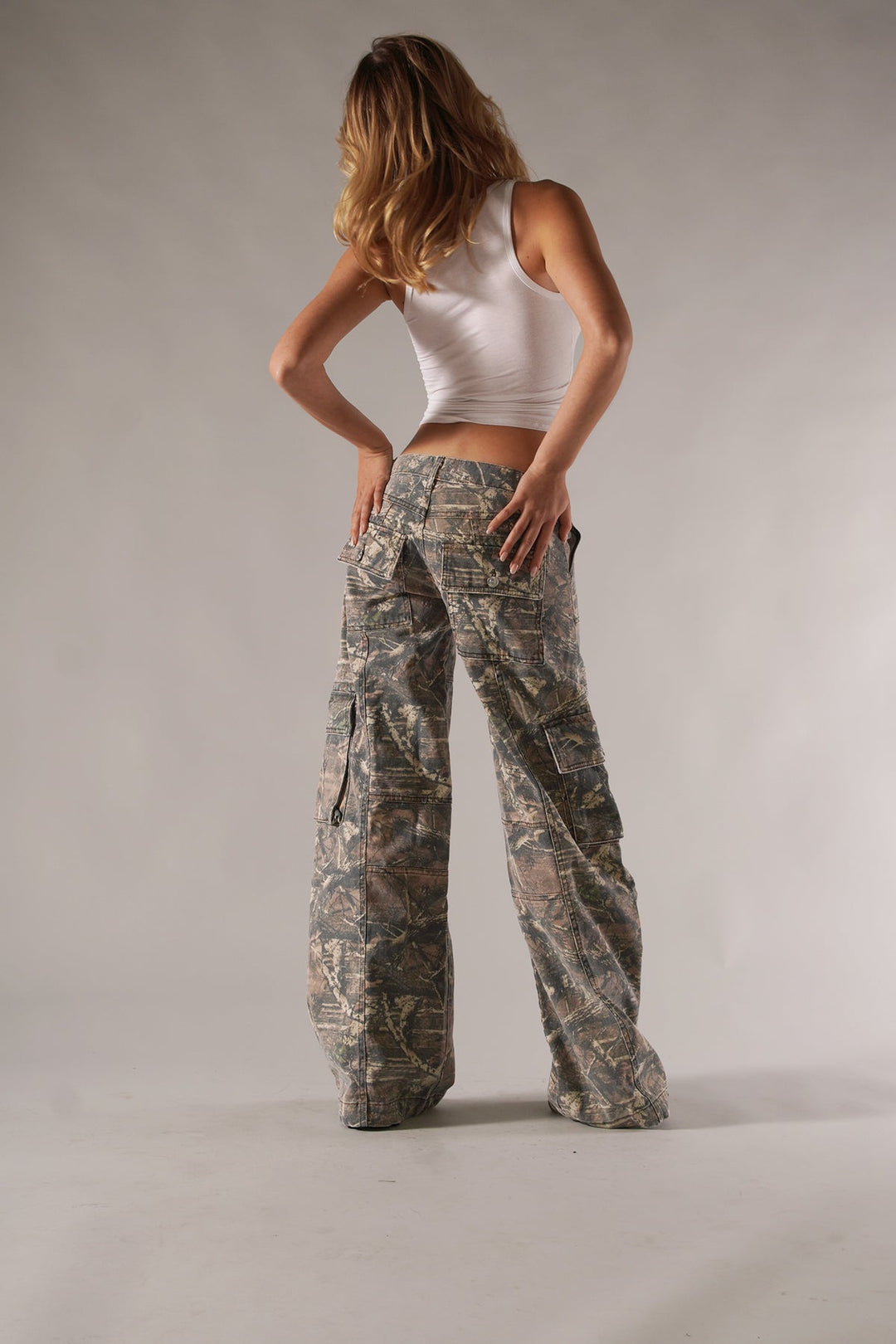 Vesper | Camouflage Print Cargo Pants