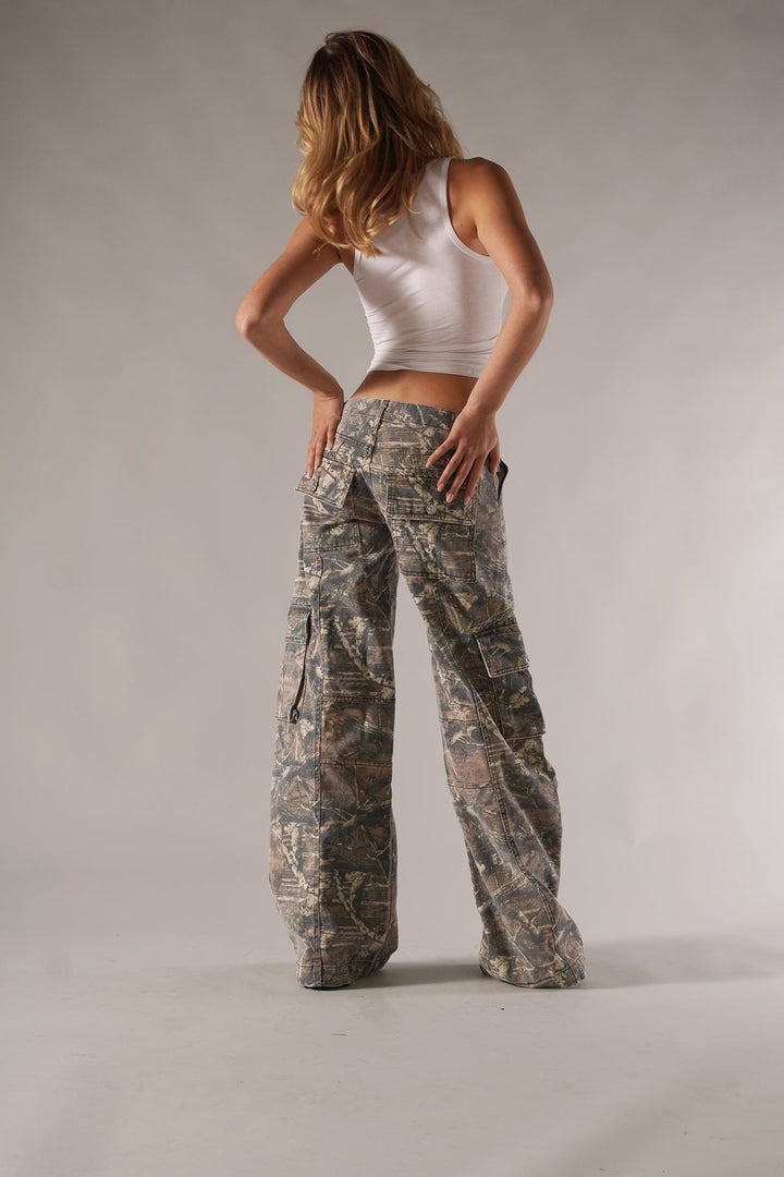 Vesper | Camouflage Print Cargo Pants