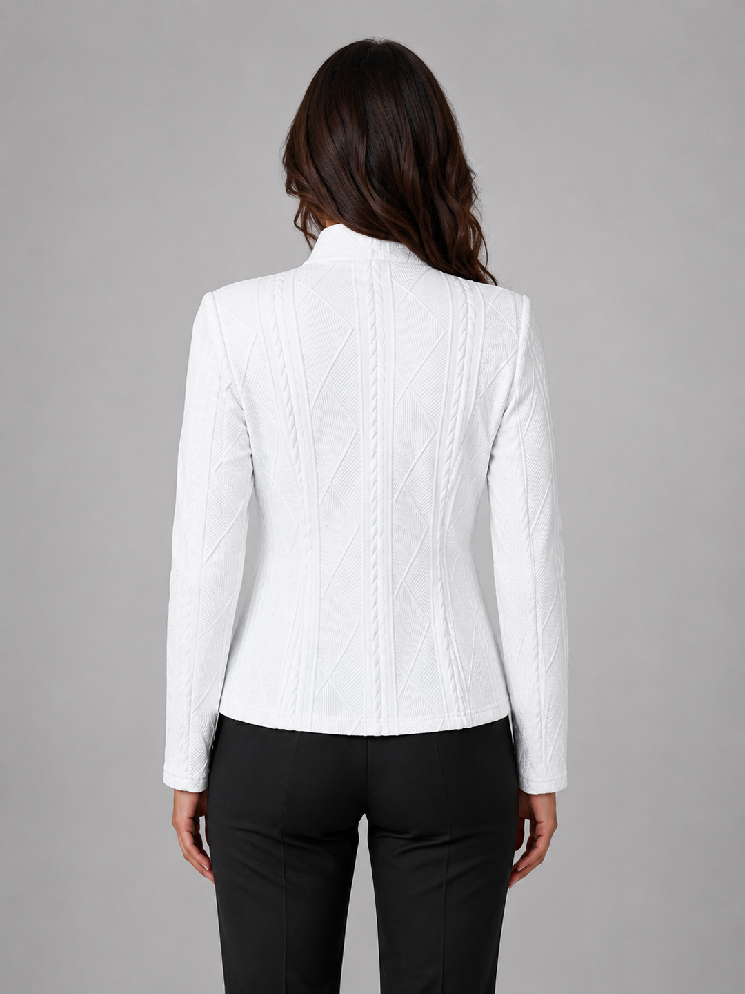 Women's Textured Tailored Blazer – Structured Fit Jacket