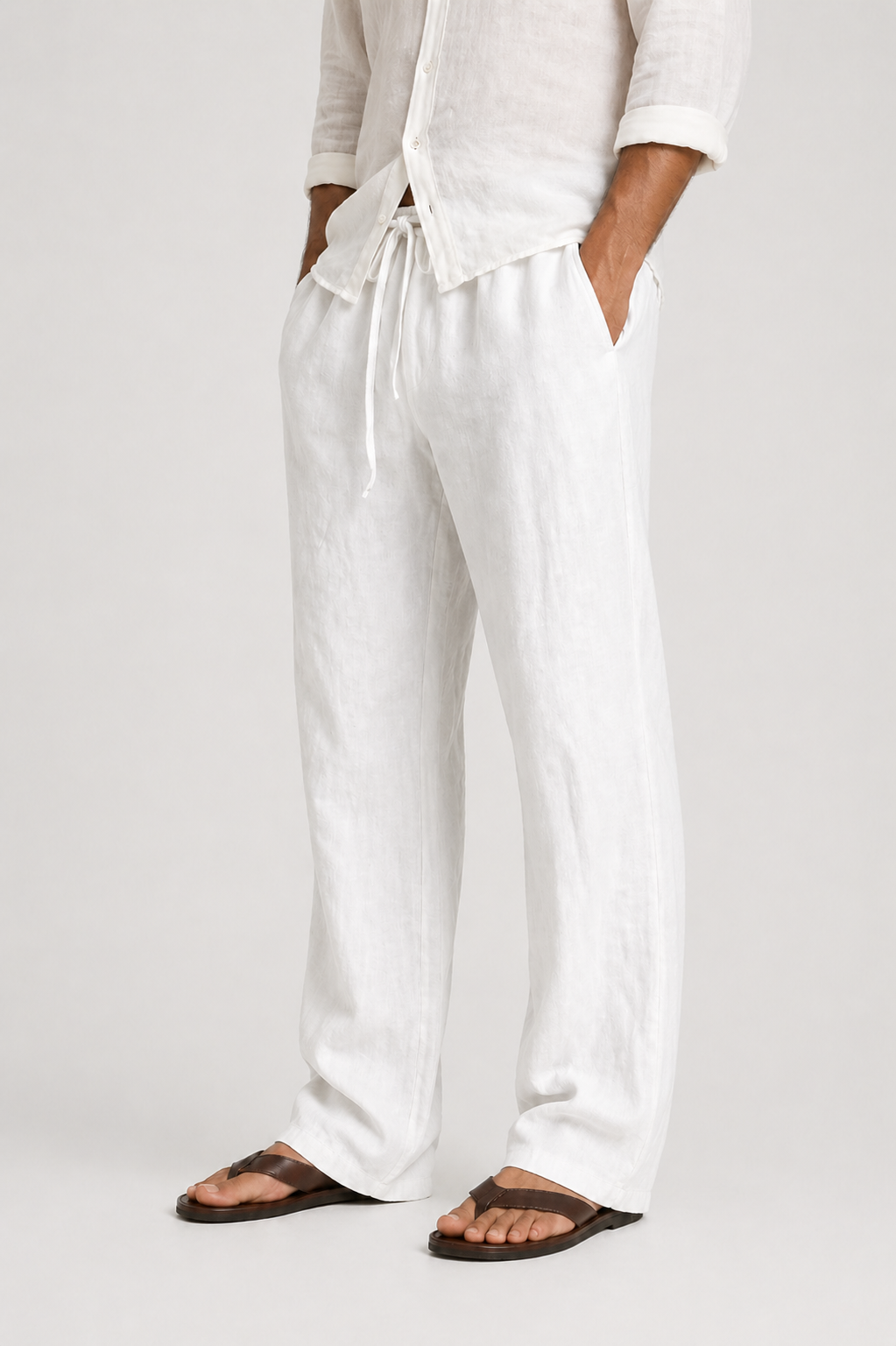 Men's Casual Drawstring Pants Relaxed Fit Everyday Versatile Comfort