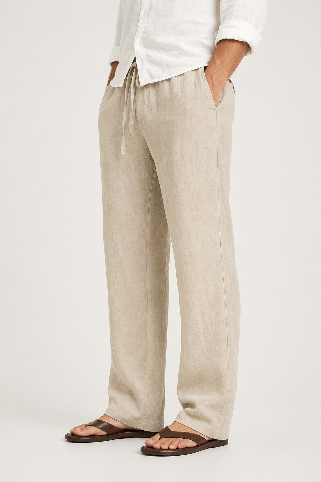 Men's Casual Drawstring Pants Relaxed Fit Everyday Versatile Comfort