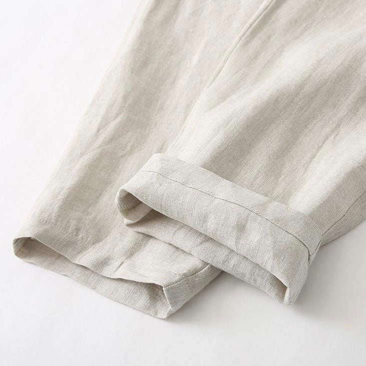 Men's Wide-Leg Trousers High-Waisted Chic Casual Everyday Summer