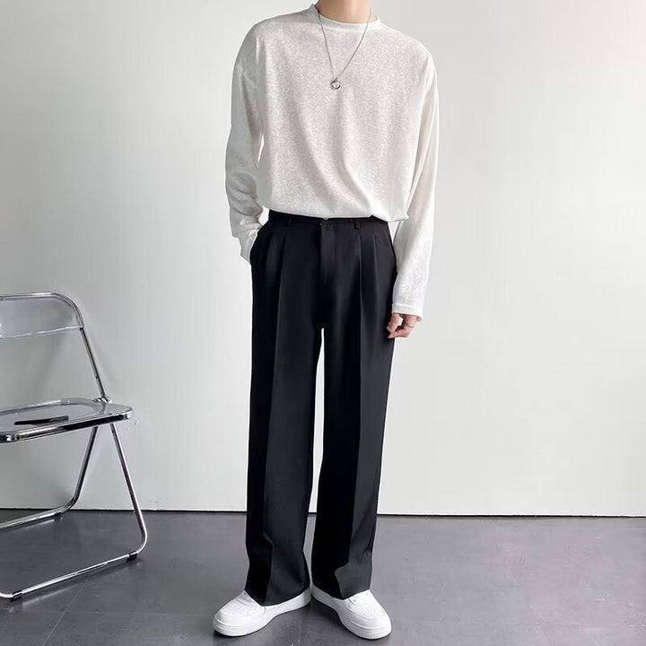 Men's Fitted Trousers Tailored Style Smart-Casual Office Wear