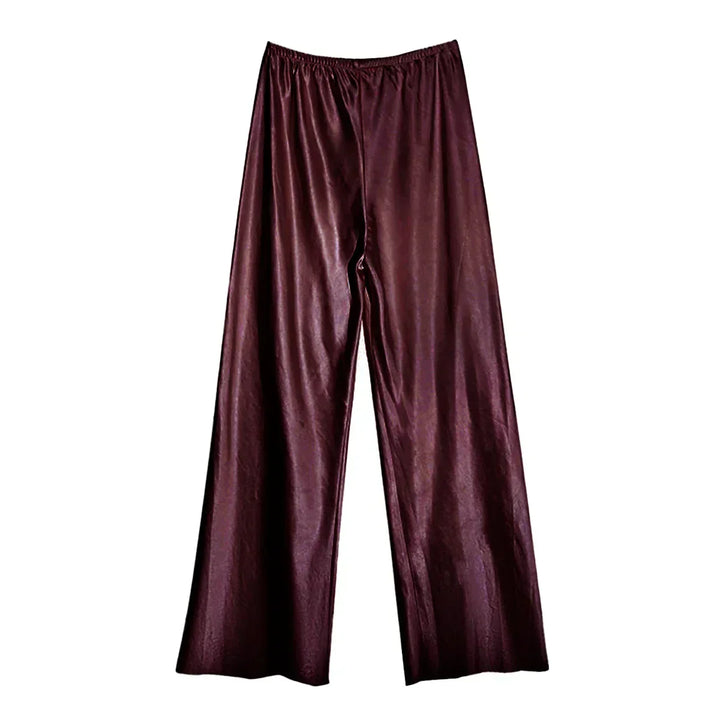 Gaia | Satin-Finish Wide-Leg Trousers