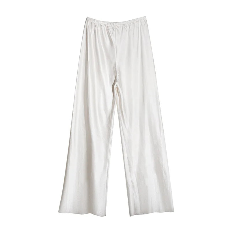 Gaia | Satin-Finish Wide-Leg Trousers