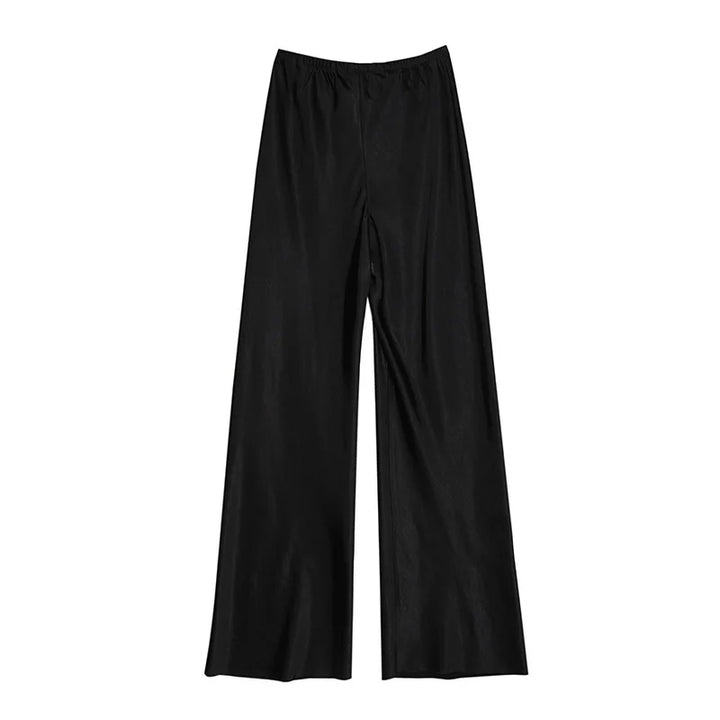 Gaia | Satin-Finish Wide-Leg Trousers