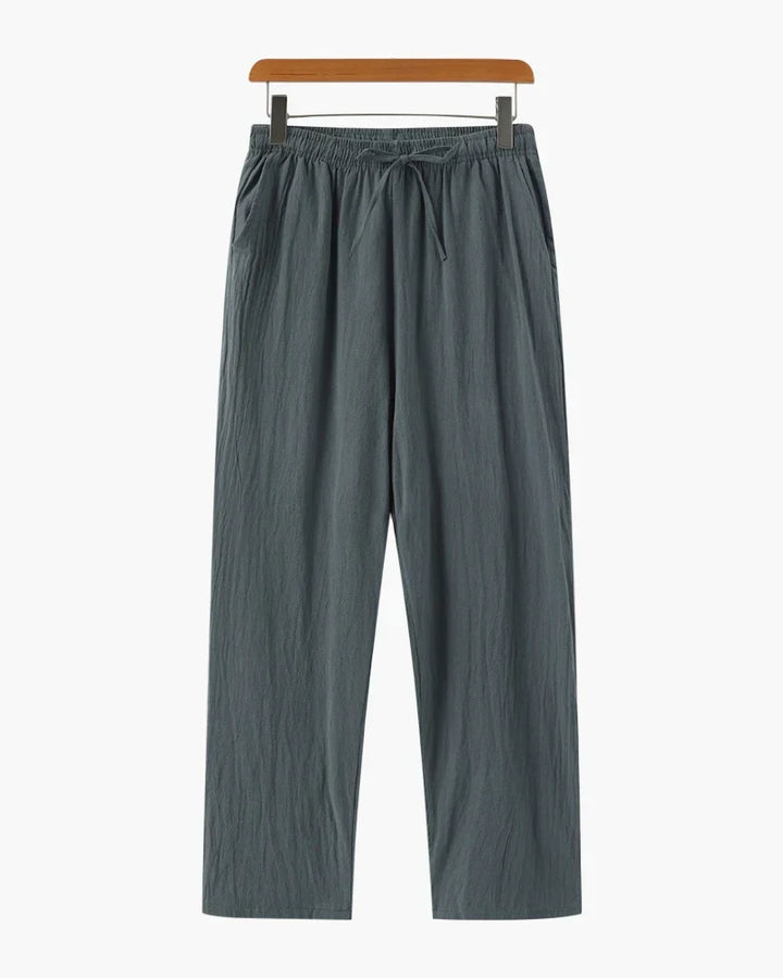 Men's Wide-Leg Trousers High-Waisted Chic Casual Everyday Summer