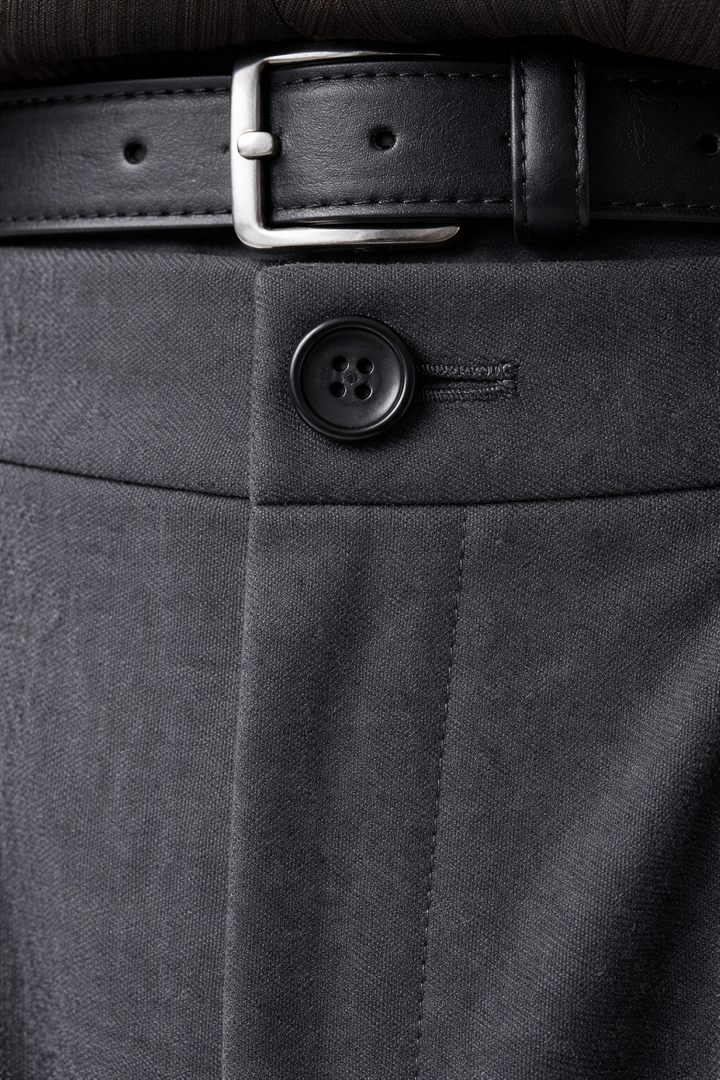 Men's Tailored Trousers Classic Slim Fit Flat-Front Straight Leg Smart-Casual Office Formal Business Everyday Thornton