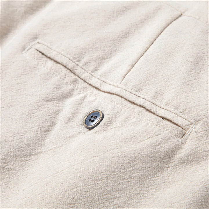 Men's Linen Trousers Wide Leg Drawstring Elastic Waist Breathable Summer Holiday Beach Casual Otis