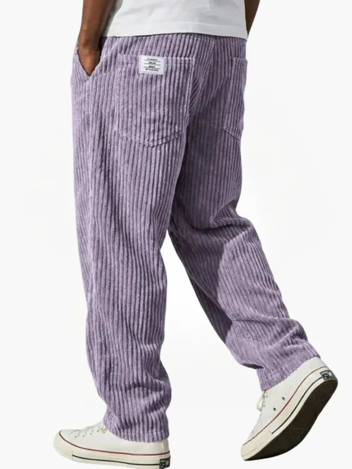 Men's Casual Corduroy Trousers Relaxed Fit Everyday Versatile Stylish