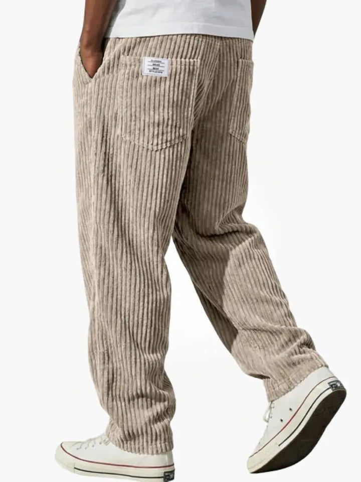 Men's Casual Corduroy Trousers Relaxed Fit Everyday Versatile Stylish