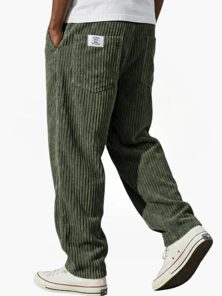 Men's Casual Corduroy Trousers Relaxed Fit Everyday Versatile Stylish