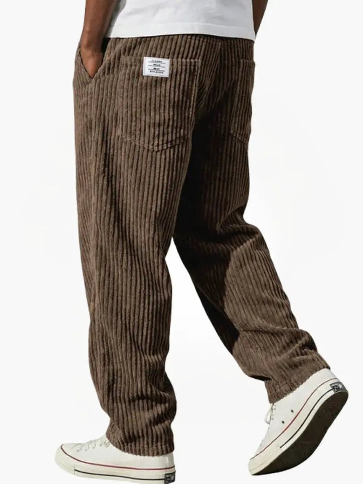 Men's Casual Corduroy Trousers Relaxed Fit Everyday Versatile Stylish