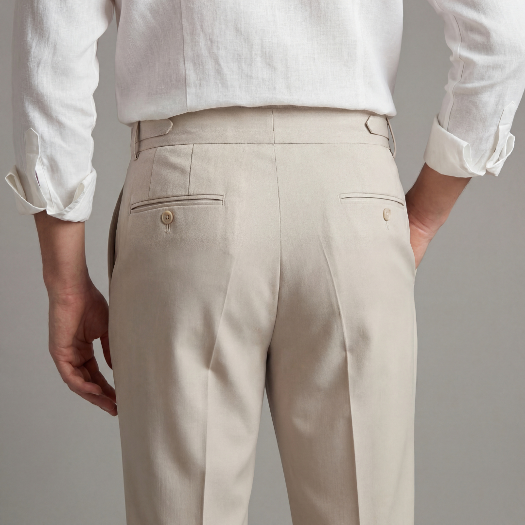 Men's Tailored Fit Trousers Smart-Casual Classic Style Versatile Everyday Wear