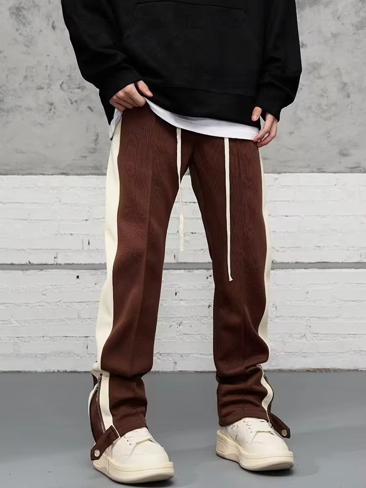 Men's Joggers Side-Stripe Drawstring Elastic Cuff Tapered Casual Sport Streetwear Loungewear Ezra