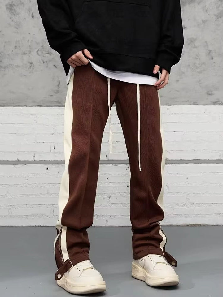 Men's Joggers Side-Stripe Drawstring Elastic Cuff Tapered Casual Sport Streetwear Loungewear Ezra