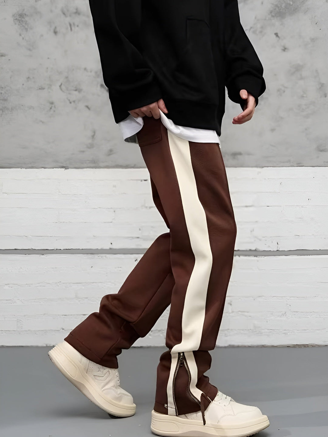 Men's Joggers Side-Stripe Drawstring Elastic Cuff Tapered Casual Sport Streetwear Loungewear Ezra