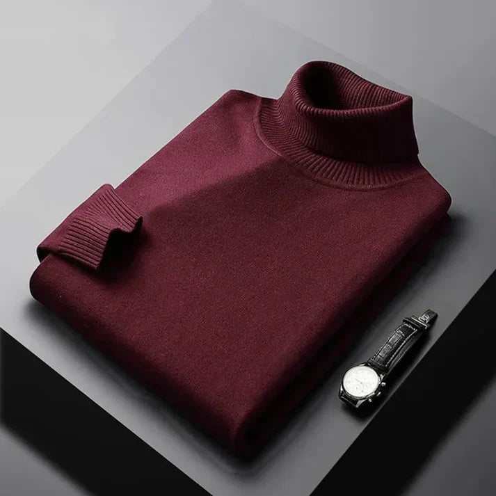 Men's Casual Turtleneck Sweater Classic Fit Long Sleeve Relaxed Style Everyday