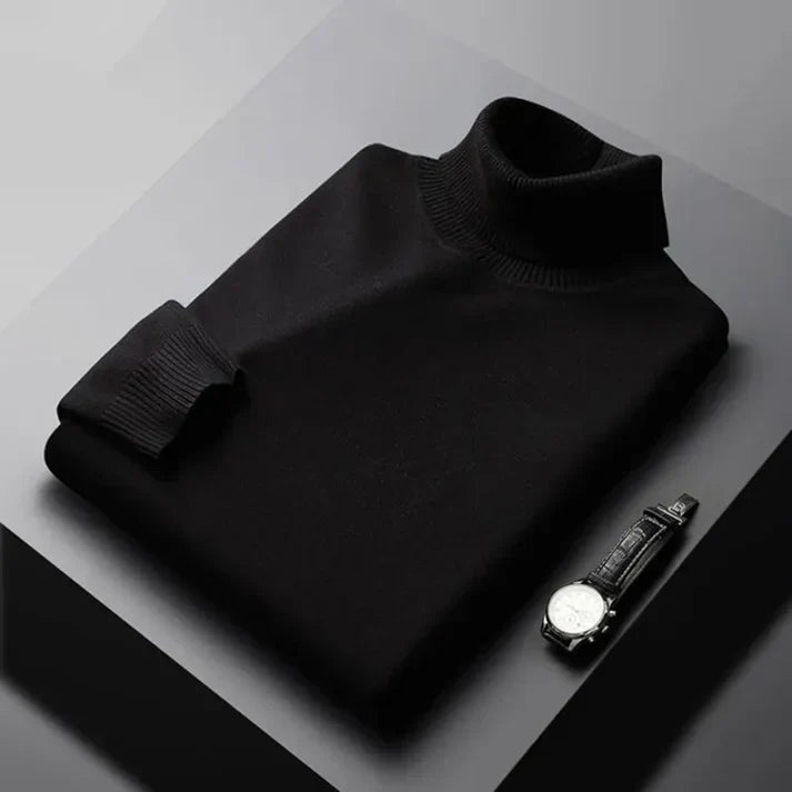Men's Casual Turtleneck Sweater Classic Fit Long Sleeve Relaxed Style Everyday