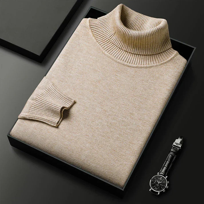 Men's Casual Turtleneck Sweater Classic Fit Long Sleeve Relaxed Style Everyday