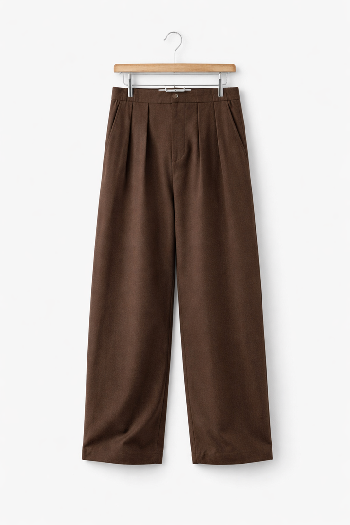 Men's Tailored Trousers Classic Slim Fit Flat-Front Straight Leg Smart-Casual Office Formal Business Everyday Thornton