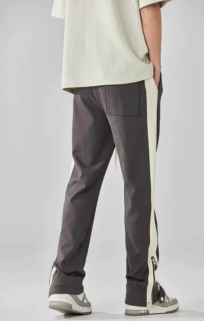 Men's Joggers Side-Stripe Drawstring Elastic Cuff Tapered Casual Sport Streetwear Loungewear Ezra