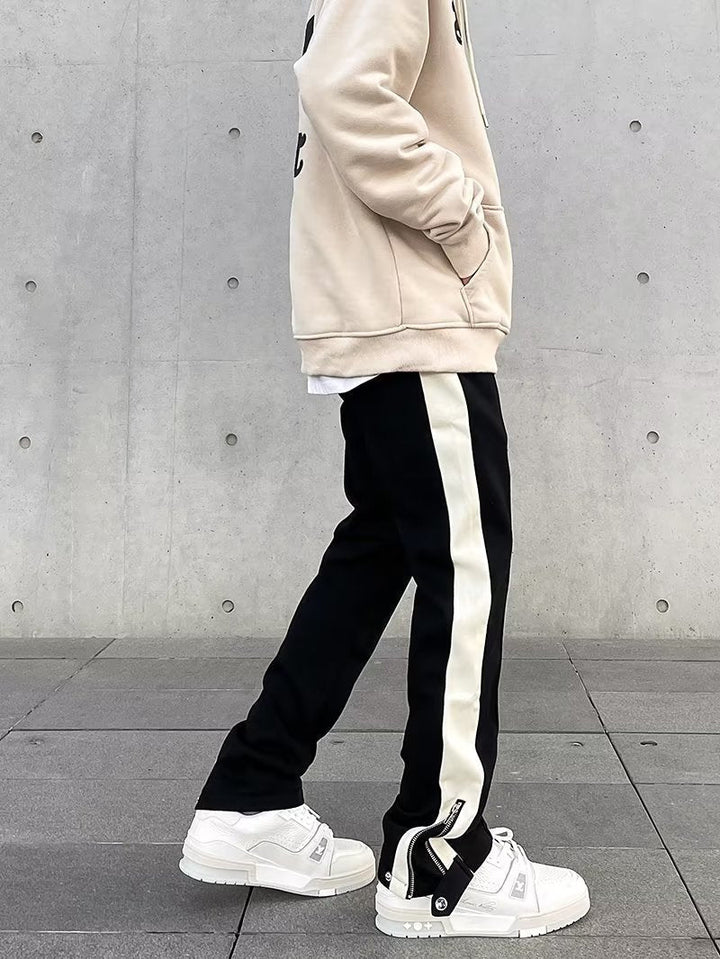 Men's Joggers Side-Stripe Drawstring Elastic Cuff Tapered Casual Sport Streetwear Loungewear Ezra