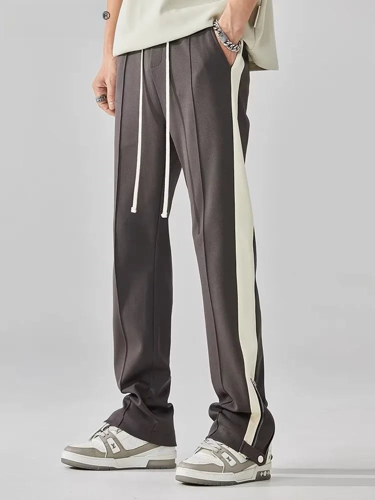 Men's Joggers Side-Stripe Drawstring Elastic Cuff Tapered Casual Sport Streetwear Loungewear Ezra