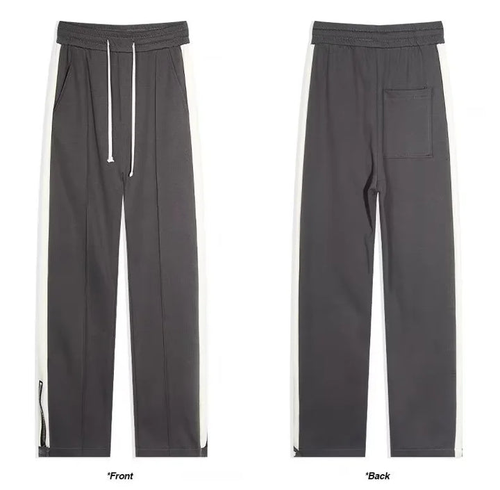Men's Joggers Side-Stripe Drawstring Elastic Cuff Tapered Casual Sport Streetwear Loungewear Ezra