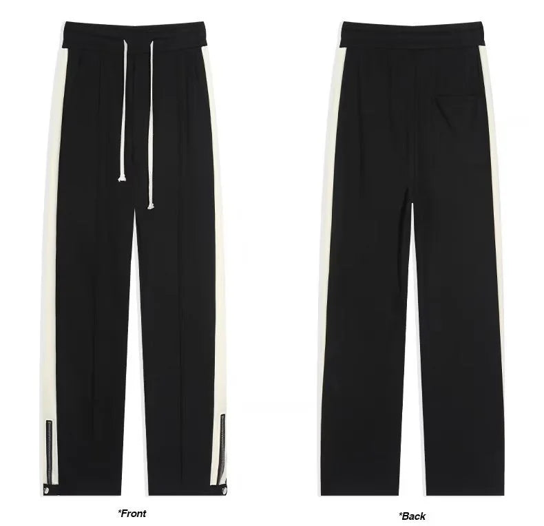 Men's Joggers Side-Stripe Drawstring Elastic Cuff Tapered Casual Sport Streetwear Loungewear Ezra