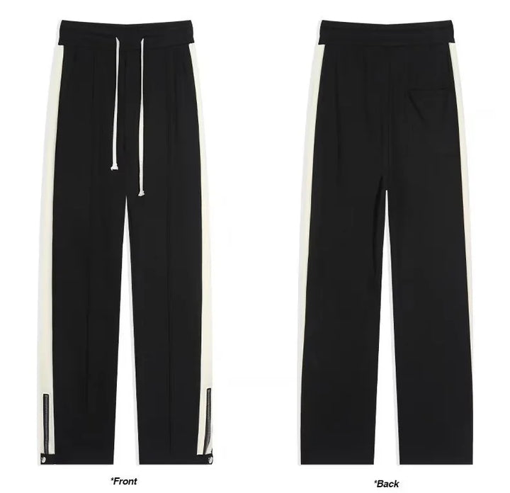 Men's Joggers Side-Stripe Drawstring Elastic Cuff Tapered Casual Sport Streetwear Loungewear Ezra