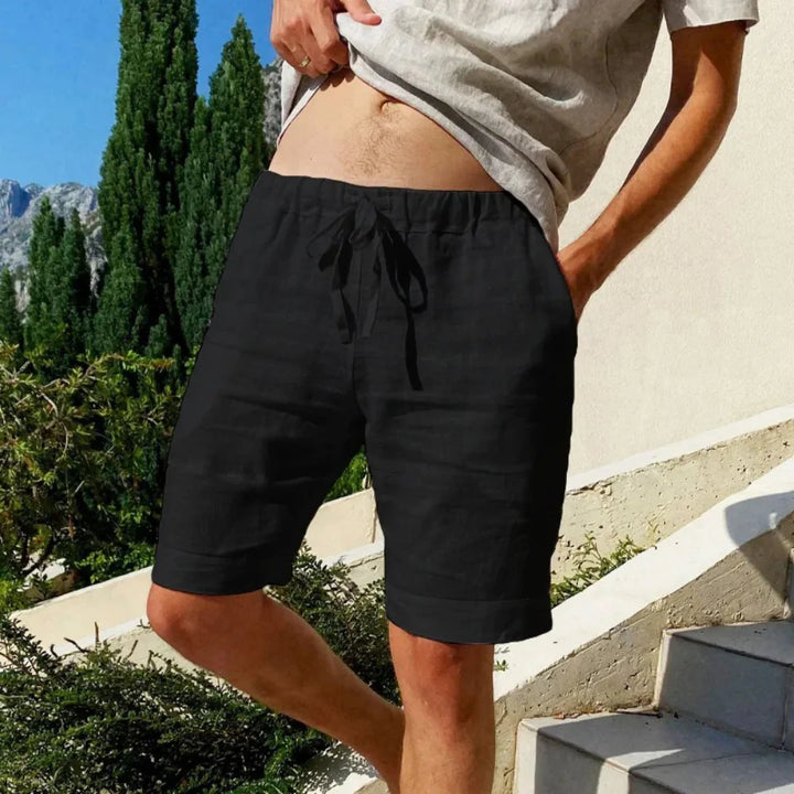 Men's Casual Trousers Relaxed Fit Drawstring Elastic Waist Summer Everyday Holiday Beach Loungewear Tapered