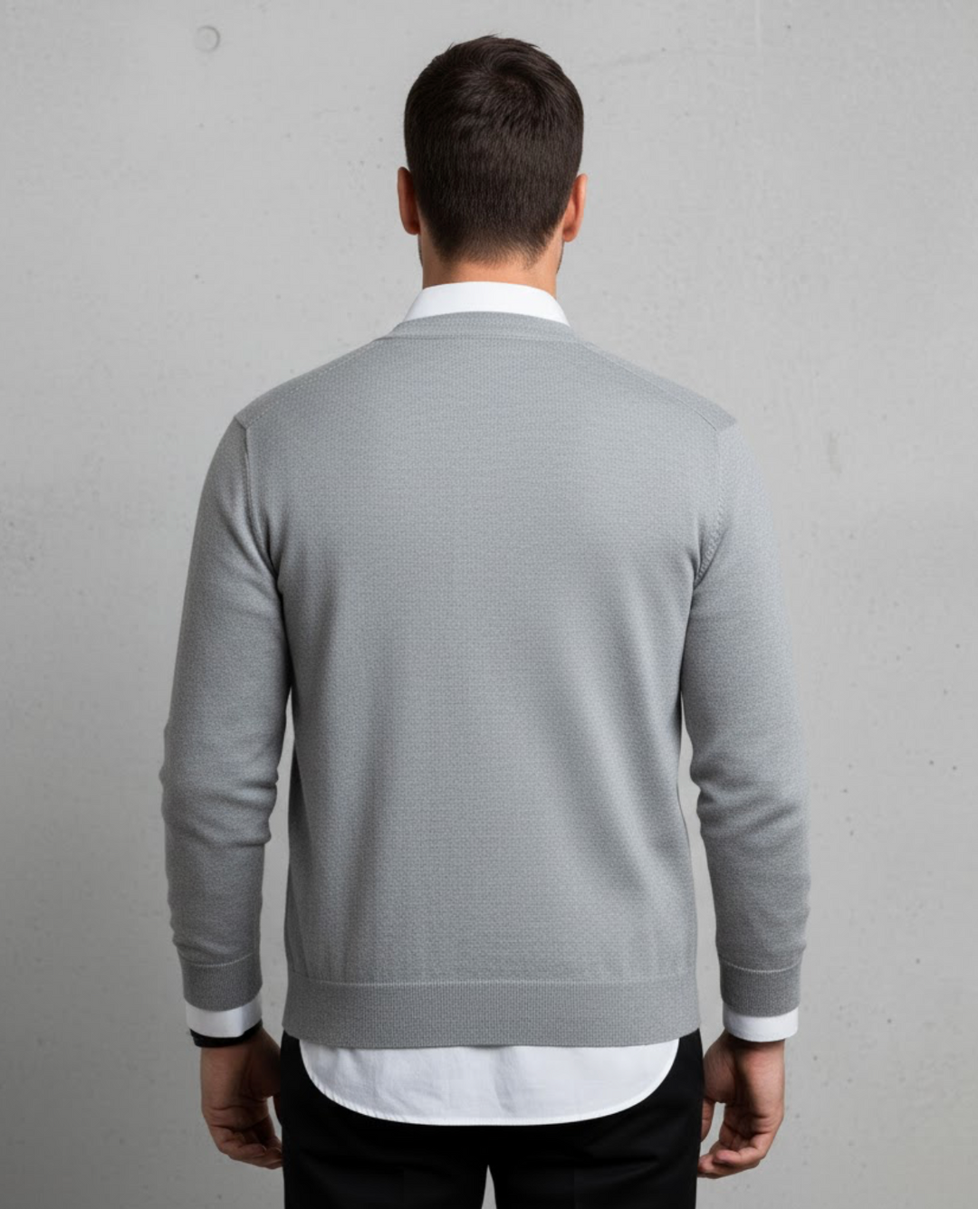 Men's V-Neck Cardigan Button-Up Knitted Ribbed Layering Casual Smart-Casual Office Everyday Warm Soft Versatile